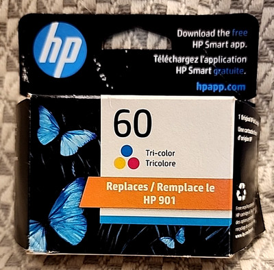 Genuine HP 60 Tri-color Ink Cartridge (CC643WN#140) EXP JUN 2025