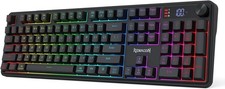 New - Redragon K526 PRO RGB Wireless Membrane Gaming Keyboard, 104 Keys Mechanic