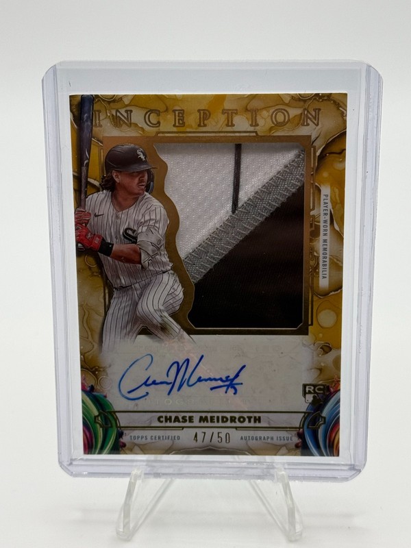 2025 Topps Inception - Chase Meidroth Jumbo Patch Auto Gold /50 #IAJP-CM