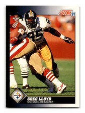 Greg Lloyd 1991 Score #491 Pittsburgh Steelers Centered Mint to Gem