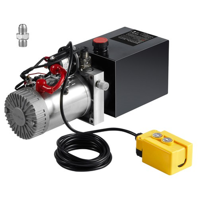 #ad Hydraulic Pump 8 Quart 2 Gal Single Acting Dump Trailer Pump Power Unit DC 12V $176.99