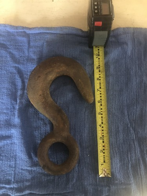#ad #ad Vintage Rusty Patina Big Metal Hook With Eyelet Decoration Steampunk Nostalgic $22.99