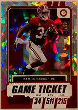 2021 Contenders Draft Picks Game Ticket Pink Cracked Ice /23 Damien Harris #67