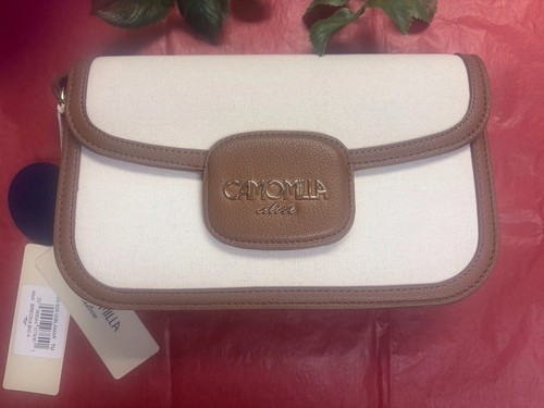Camomilla Crossbody Vegan Italian Bag Breona Big A Cream Beige And Tan Bag