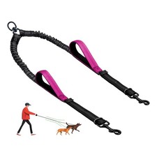Double Dog Leash - No Tangle Splitter for Two Dogs, Coupler with Adjustable L...
