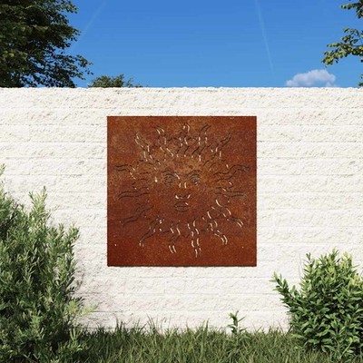 Garten Wanddeko Sonne-Design Gartendeko Wandschmuck Deko Cortenstahl vidaXL