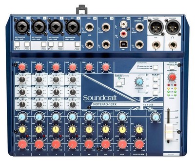 Soundcraft Notepad-12FX 12-Channel Mixer w/ 4x4 USB Interface + Lexicon Effects