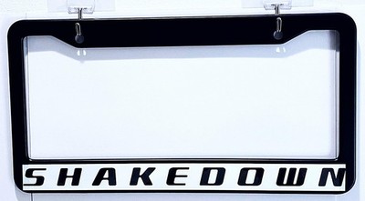 Shakedown Black Metal License Plate Frame