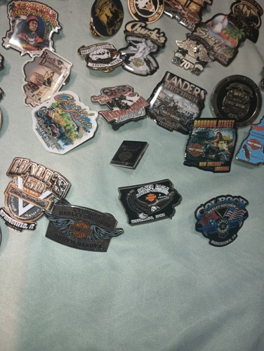 Lot Of Harley Davidson Owners Group Pins Various Places USA - Imagen 7 de 15