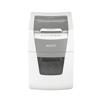 Leitz IQ Autofeed A4 100 P4 34L Paper Shredder Cross Cut Silver White Grey (8011