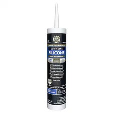 Ge 2814819 Silicone Sealant, 10 Oz, Cartridge, White, Silicone Base, Supreme