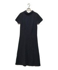 CHANEL Cashmere Knit Short Sleeve Dress/ Navy/ Size 42