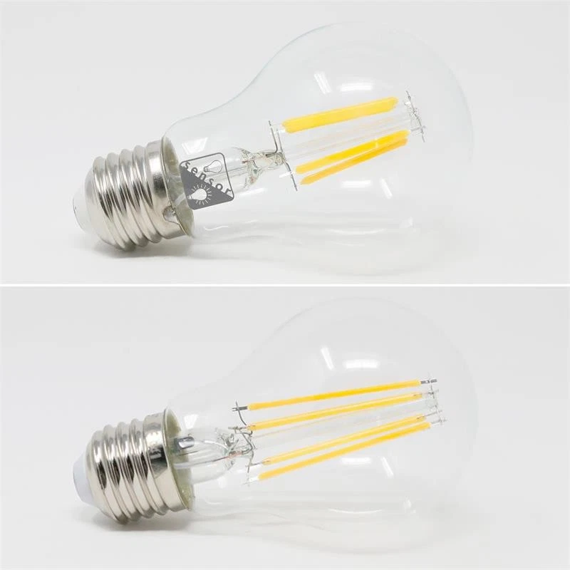 E27 Filament LED Birne mit eingebautem Dämmerungssensor, 4/7/8W 230V warmweiß - Bild 4 von 4