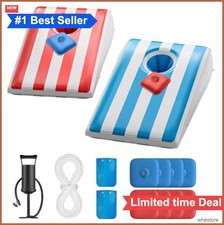 Inflatable Floating Cornhole Boards 3x2ft Pool Game for Adults Kids 8 Water