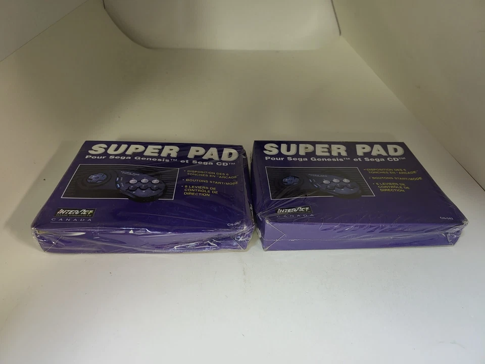 2 NEW 6 Button Super Game pad Controllers for Sega Genesis & Sega CD  #Q15 - Image 3 of 4
