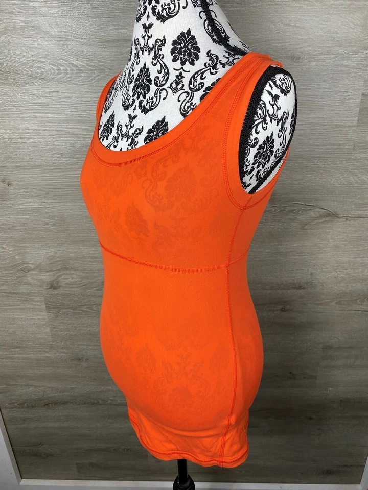 Camiseta sin mangas LUCY cuello redondo naranja ropa deportiva para mujer talla XS Foto 2 de 4