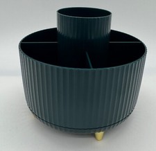 Plastic Storage Green Round Rotating Container 5.5 High 6 Round 5 Spaces