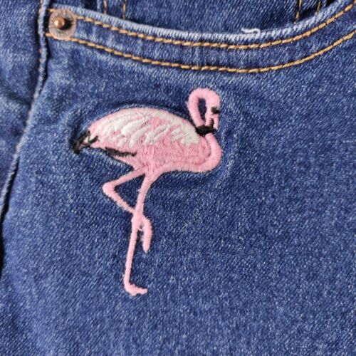 Crown & Ivy Kids Shorts Girl’s Size 14 (24.5x2 Actual) Denim Flamingo Spring - Picture 3 of 19
