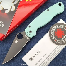 Spyderco Paramilitary 2 DLC CPM-S90V Teal G10 PM2 (C81GPTLBK2) Authorized Dealer