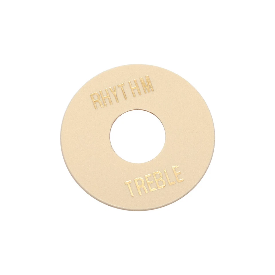 Hosco Les Paul Rhythm/Treble Poker Chip Style Switch Plate (Ivory)
