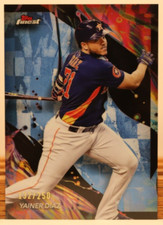 2024 Topps Finest Yainer Diaz Uncommon Sky Blue Refractor #'d /250