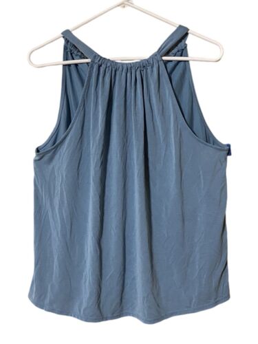 Green Envelope Sleeveless Halter Tank Top Women’s Large Blue Soft Comfort