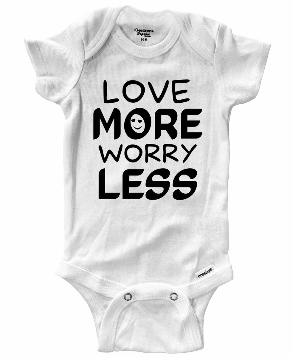 Infant Baby Bodysuit One-Piece Clothes Love More Print Meme Cute
