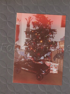 FOUND Original COLOR Photograph 1985 Christmas Scene living room F-212