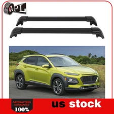 Black Roof Rack Cross Bar For 2018-2022 Hyundai Kona Luggage Cargo Carrier