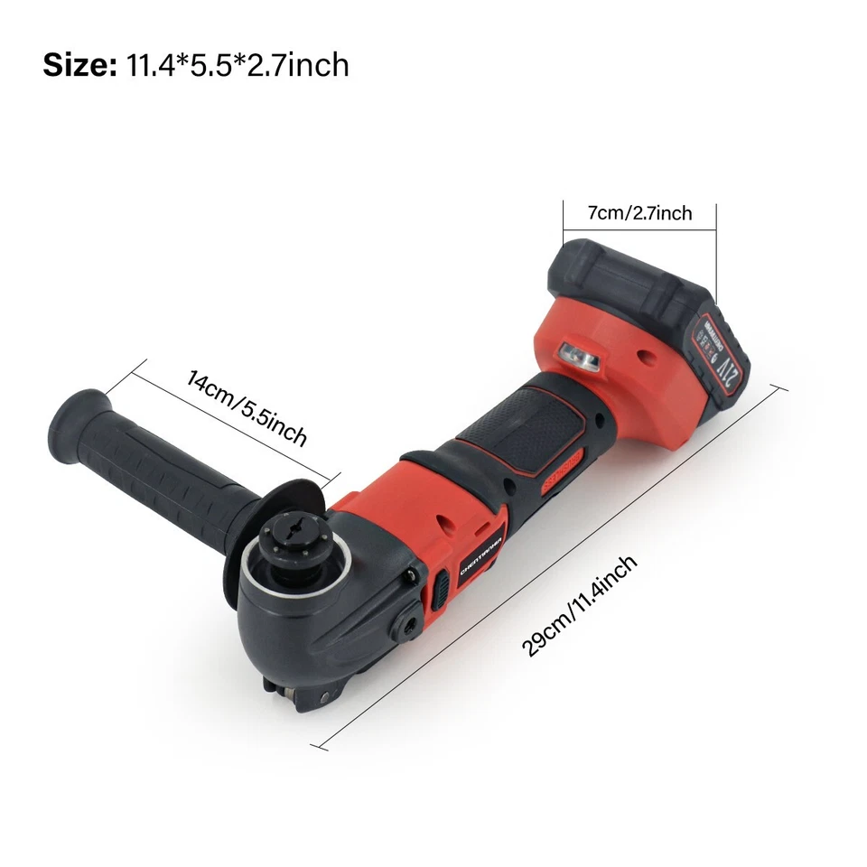  2X Battery 21V Cordless Oscillating Multi Tool Kit Sander Scraper Saw 6 Speeds - Image 2 of 4