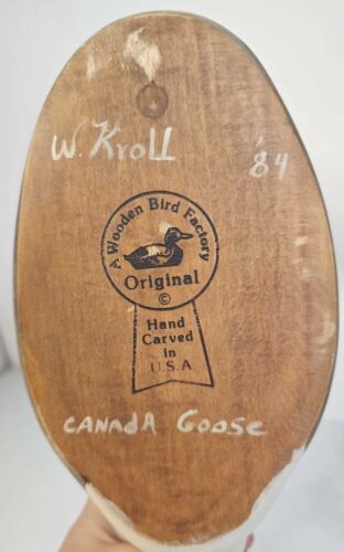 2 Vintage 1980's Canadian Wooden Geese by A Wooden Bird Factory original - Picture 10 of 16