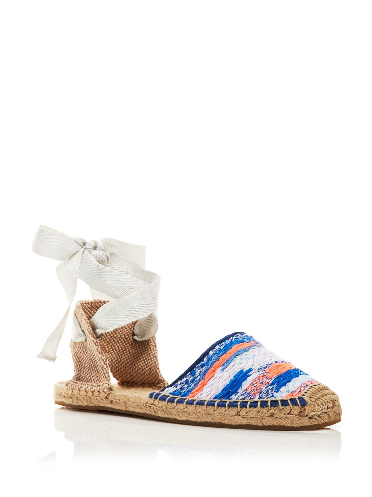 SOLUDOS Женские синие эспадрильи со шнуровкой и круглым носком с разной мягкой подкладкой 9