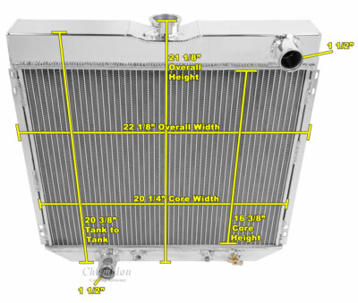 Eagle Racing 3 Row Aluminum Radiator For 1963 - 90 Ford/Mercury Cars