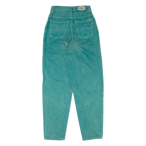 Vintage NORWISS Womens Jeans Green Regular Mom 90s W22 L27 - Picture 3 of 6