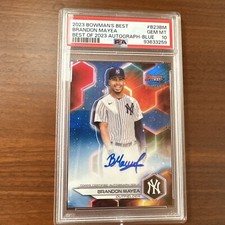 2023 Bowmans Best Brandon Mayea Best Of 23 Blue Refractor /150 PSA 10 Yankees