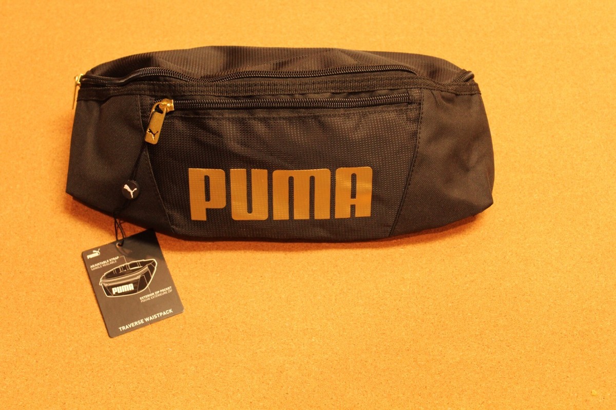 PUMA Traverse Waist Bag Color Black/Gold New with Tags