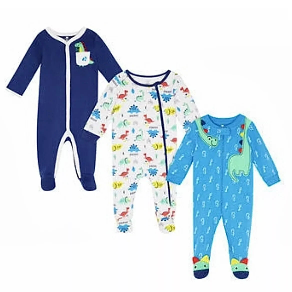 Koala Baby 3-piece Sleep & Play Coverall Footed Sleepers Set