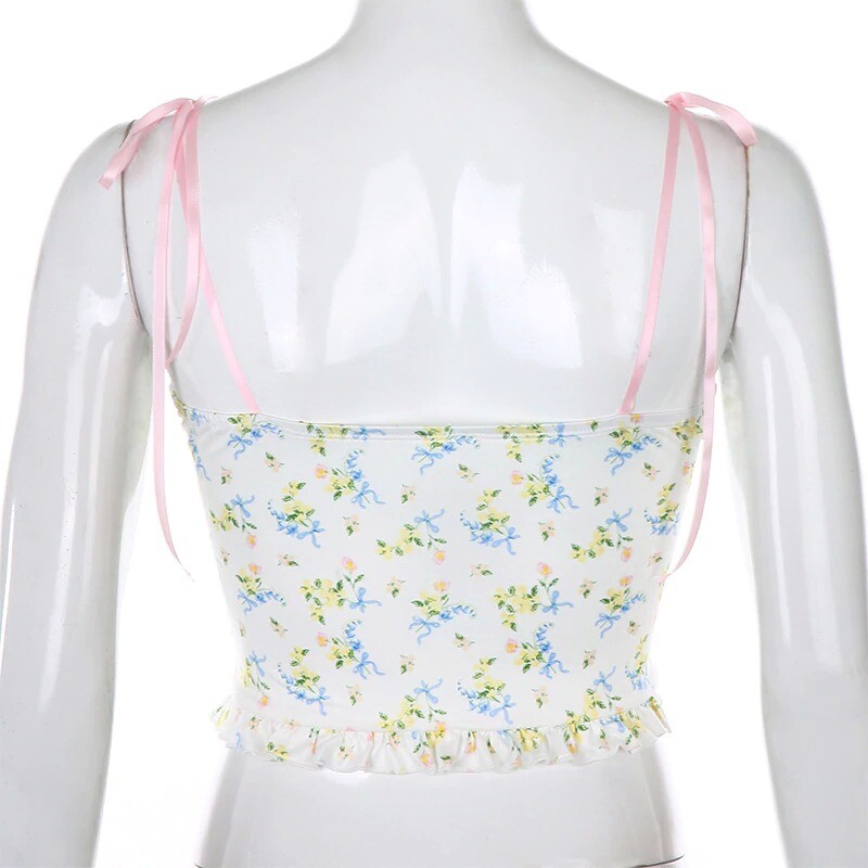 S❣️アンドマリー Flower ribbon tops ANDMARY】Flower ribbon tops