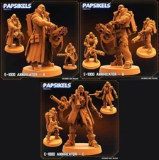 3D Printed Papsikels Cyberpunk Sci-Fi E-1000 Annihilator Set - 28mm 32mm