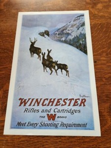 VINTAGE HUNTING WINCHESTER RIFLE AND CARTRIDGE PHILLIP R GOODWIN POSTER
