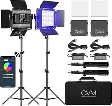 GVM RGB LED Panel Video Light, Photography Lighting with APP Control, 800D Video