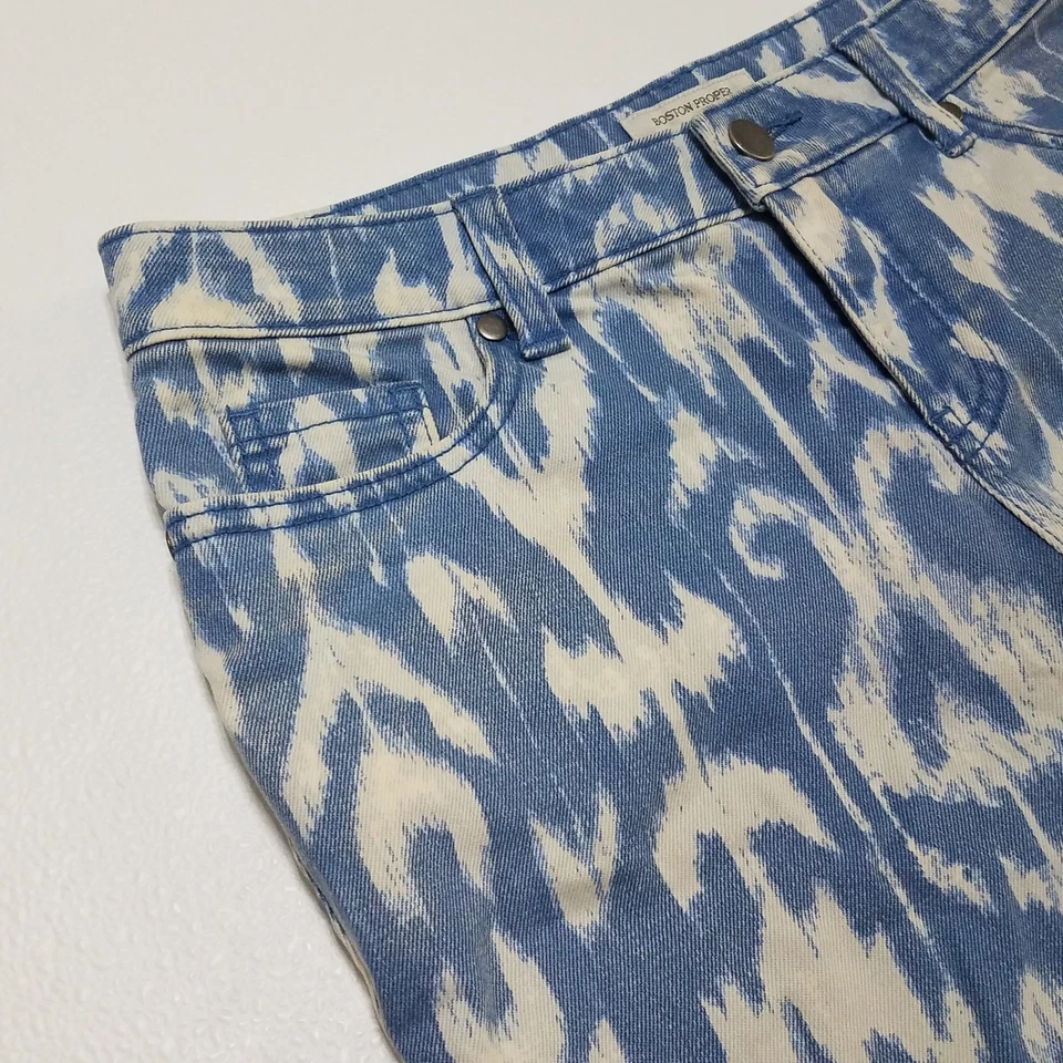 Boston правильные узкие джинсы женский размер 4 синий/белый джинсовой ткани ацтекский принт хлопок - Изображение 2 из 4