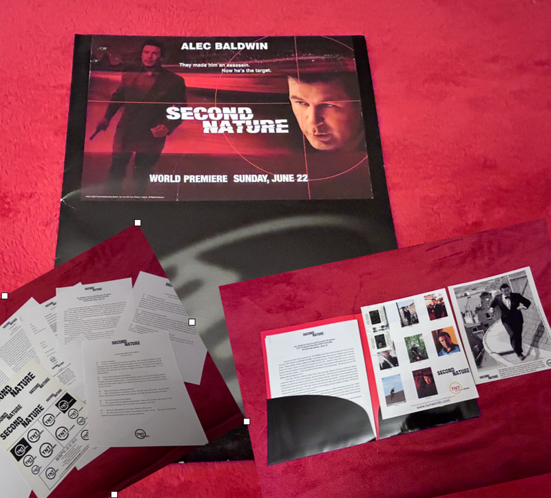 SECOND NATURE press kit TNT W/ 8x10 photo + 35mm colors slides ALEC BALDWIN