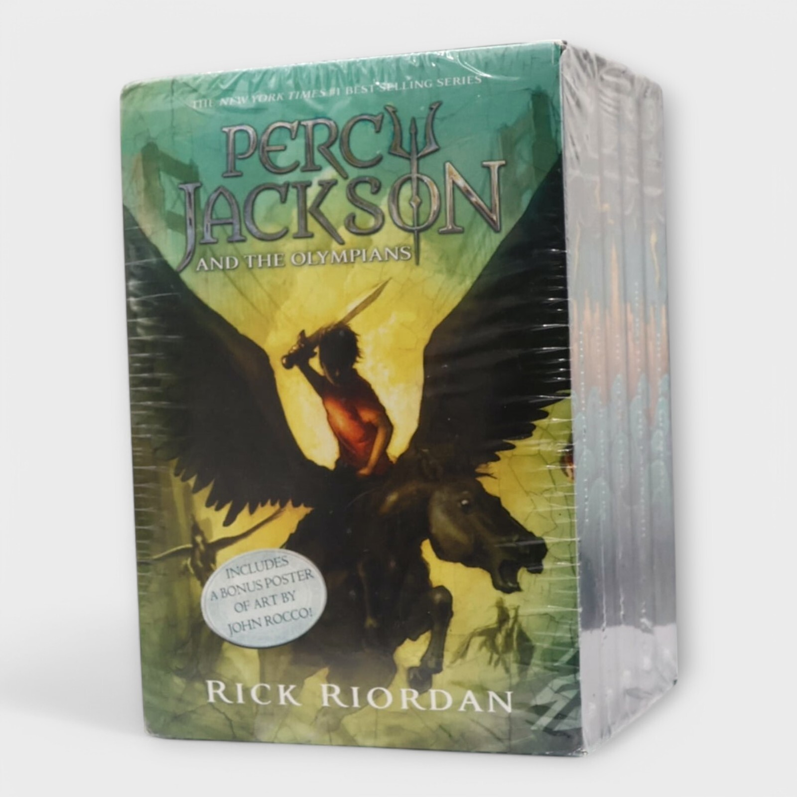 Percy Jackson and the Olympians 5-Book Box Set with Bonus Poster - Brand New