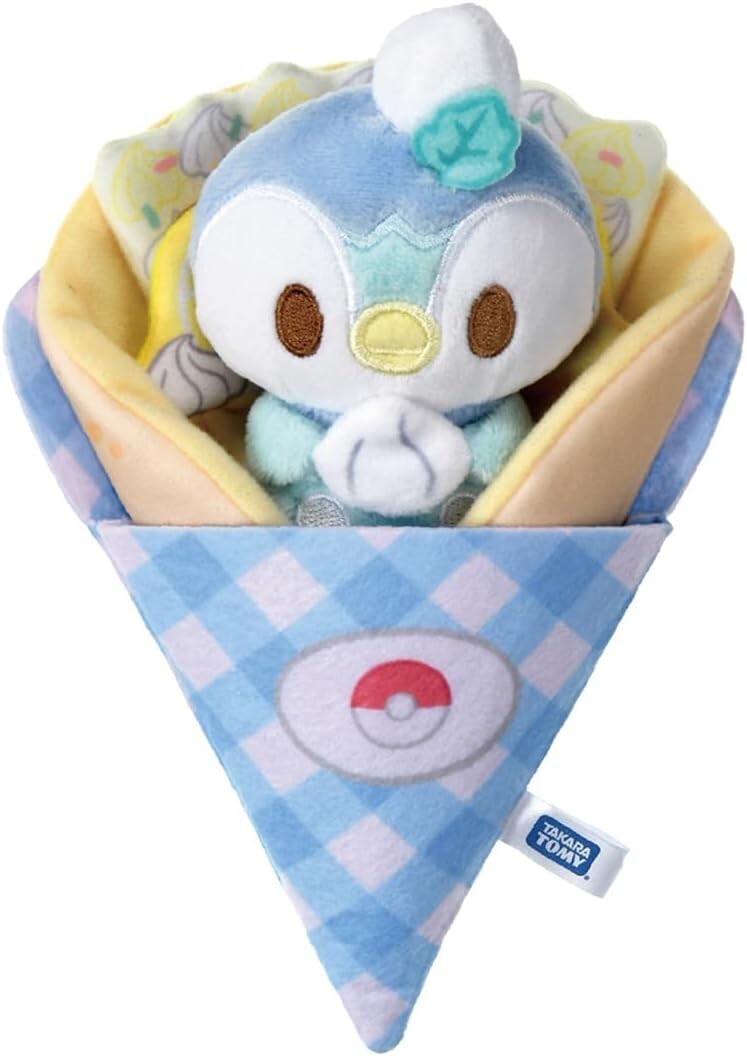 Pokemon Peaceful Place Pokepeace Piplup set Kurukuru Crepe Stuffed from Japan
