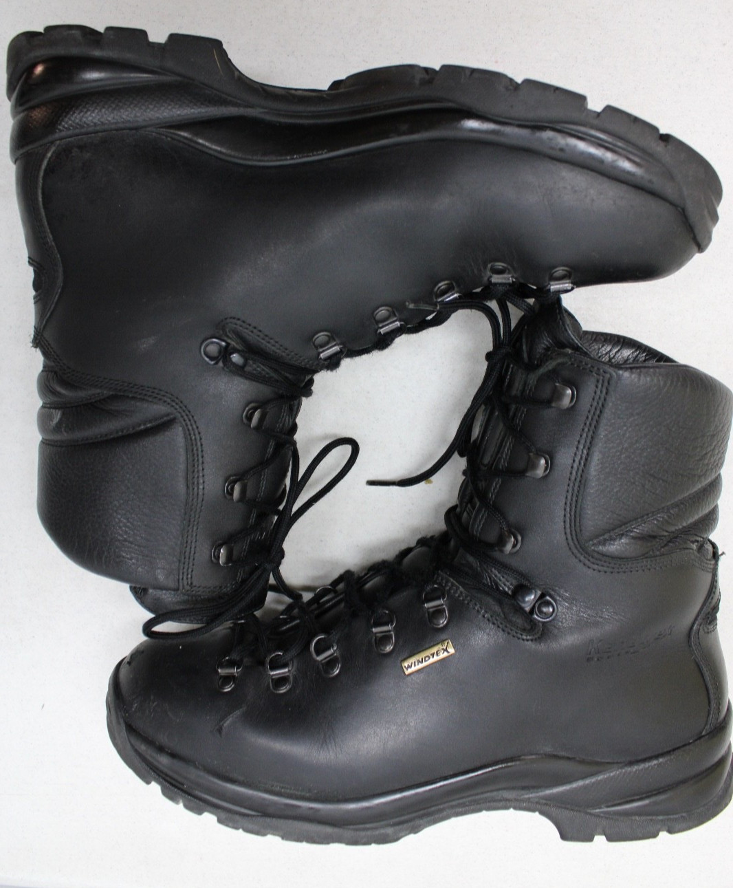 KENETREK HARD TACTICAL BOOTS  BLACK LEATHER WORK BOOTS  420-HK  MEN'S 12 M