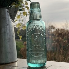 Small Traditional Glass Victorian Bottle Campbell Praed & Co Ltd Wellingborough