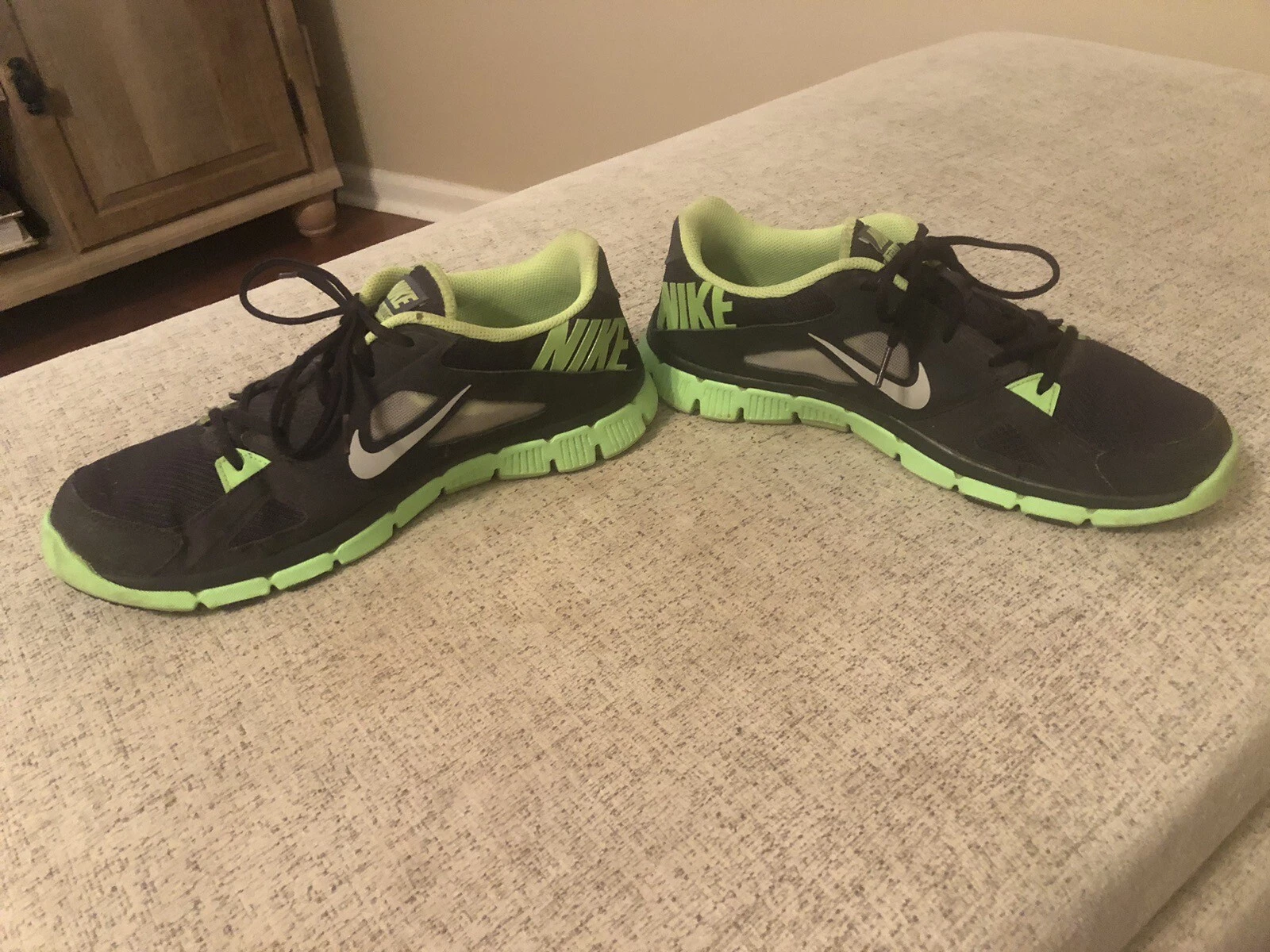 Chaussures d'entraînement de course Nike Flex Supreme TR 2 gris blanc vert 599558 500 hommes 13
