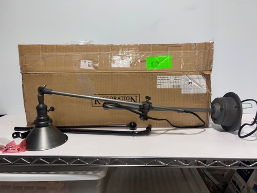 RESTORATION HARDWARE SCONCE / LAMP 1900S MACHINIST NEW in BOX - Picture 11 of 15