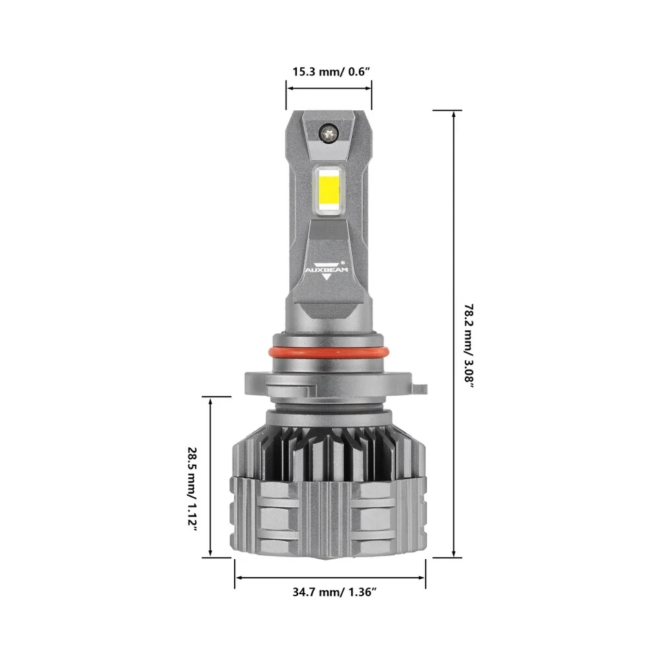 Kit de bombilla de faro LED AUXBEAM 9005 6500K para Subaru Impreza 2004-2019 Foto 3 de 4